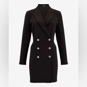 NWT $148 Express Double Breasted Long Sleeve Mini Blazer Dress Large